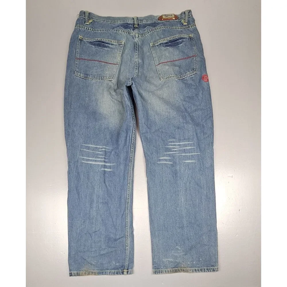 Hypnotic Genes Jeans Mens 40x30. Vintage Y2K Baggy Hip Hop‎ Blue Denim.